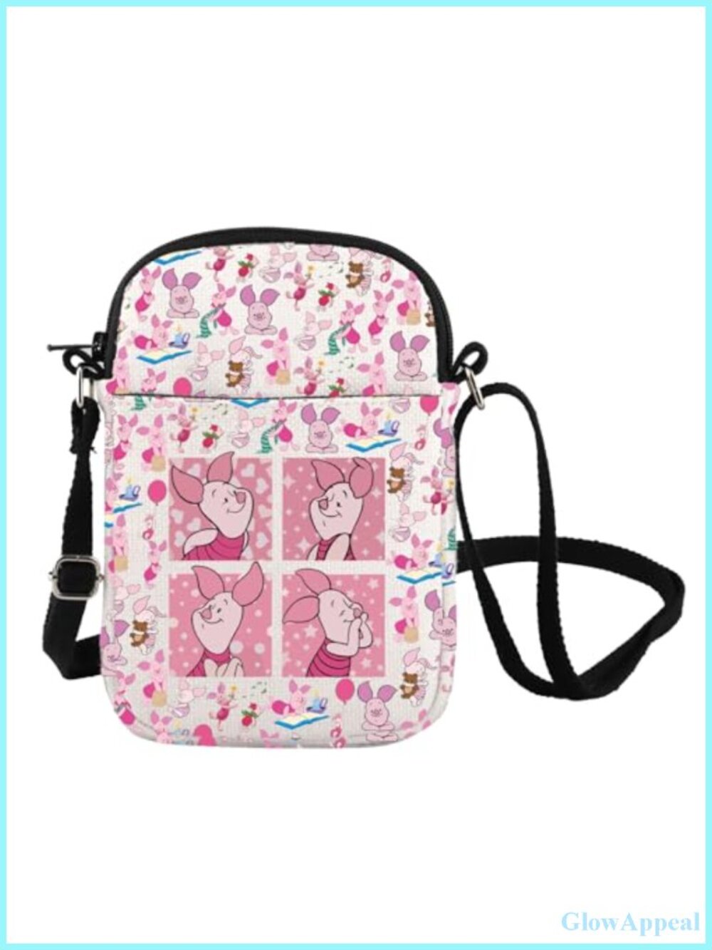 Piglet Crossbody Bag Cartoon Messenger Polyester Gift